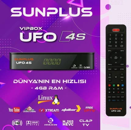 Sunplus Vipbox Ufo 4s Linux Hd Uydu Cihazı